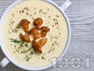 Рецепта Ароматна френска супа с гъби и сметана